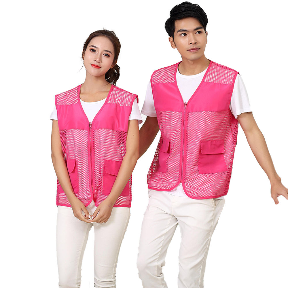 National Apparels Customized Black Reflective Safety Vest Company Logo With Pockets Custom Color Fluorescent Visibility Work Class 2 Safety Vest
